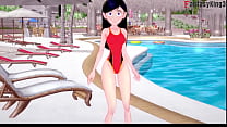 Violet Parr sucking dick on the pool | Incredibles | Free
